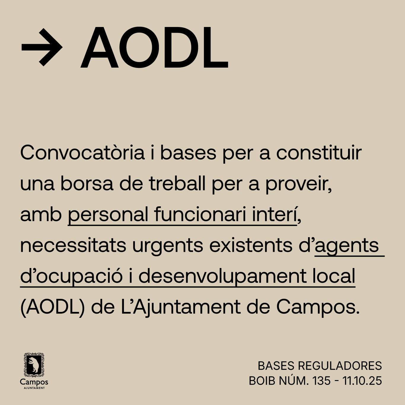 AODL MALLORCA CAMPOS FUNCIONARI INTERI 2025