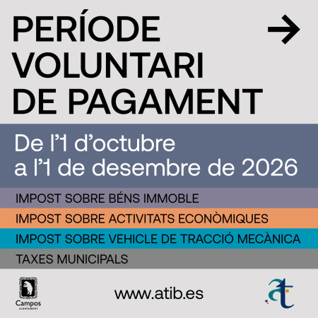 Període voluntari de pagament Campos 2026